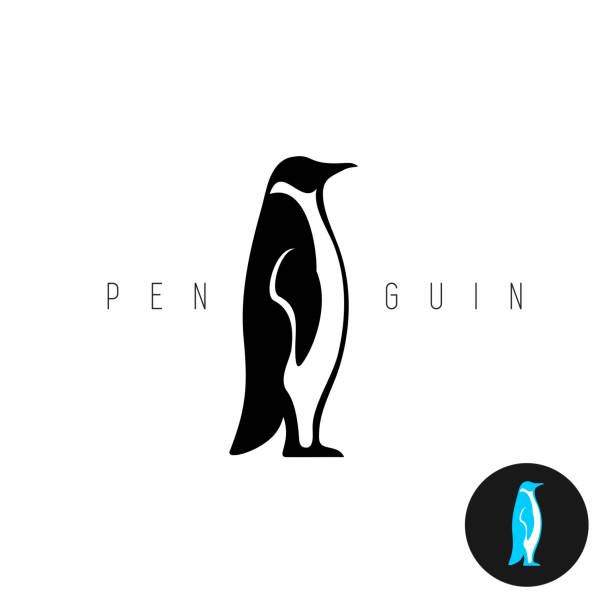 ペンギン黒シルエット ベクトル記号。立っている pe の側面図 - ペンギン点のイラスト素材／クリップアート素材／マンガ素材／アイコン素材