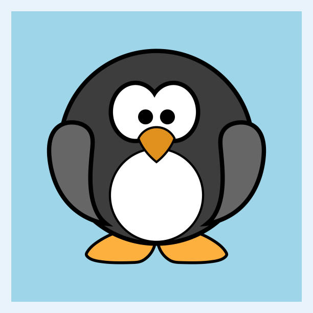 stockillustraties, clipart, cartoons en iconen met pinguïn stripfiguur in whatsapp - whatsapp