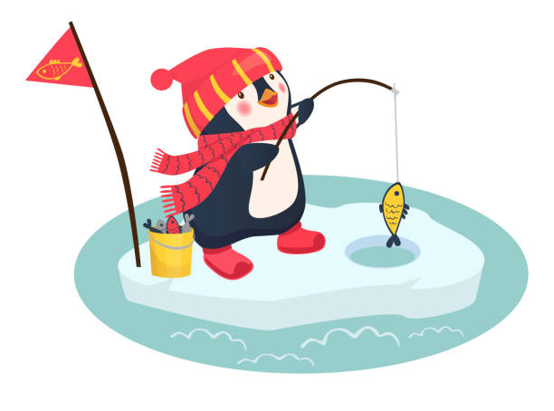 Download Best Cartoon Of Ice Fishing Illustrations, Royalty-Free ...