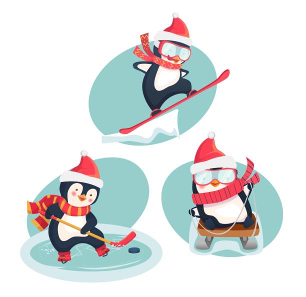Download Best Penguin Sliding Illustrations, Royalty-Free Vector ...