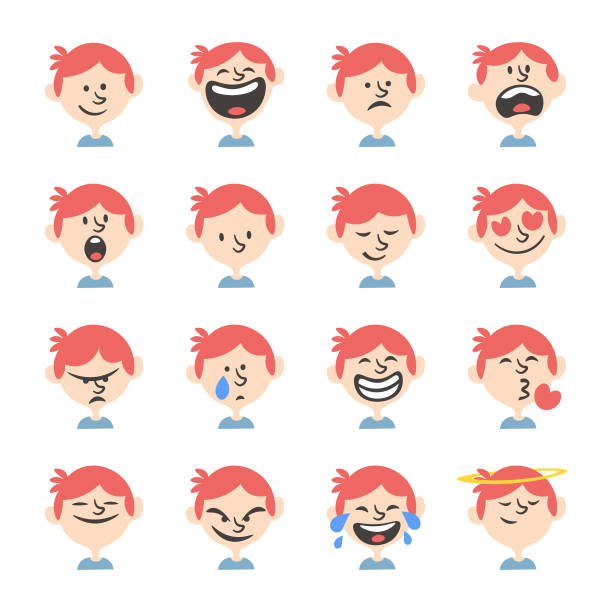 Vector illustration of a set of cute and cartoon people avatars