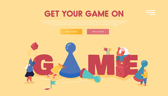People Characters playing board or tabletop games for web design, mobile app, landing page. Leisure activity for friends or family members, Business Strategy and gambling concept. Vector Illustration