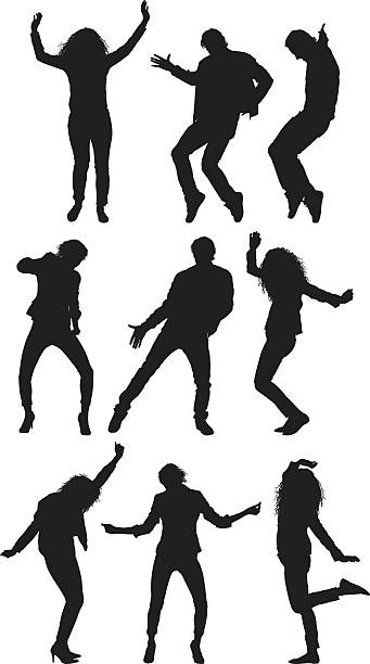 People dancing People dancinghttp://www.twodozendesign.info/i/1.png dancing silhouettes stock illustrations