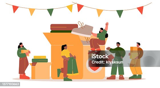 istock People donate clothes for charity or swap 1377103663