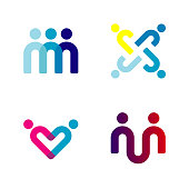 People Icon For Team Work, Family And Society Symbol