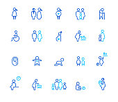 People icons, simple line set