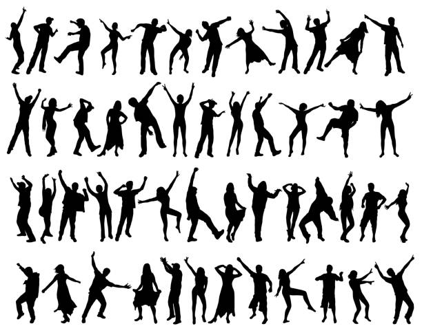 People silhouettes People silhouettes dancing silhouettes stock illustrations