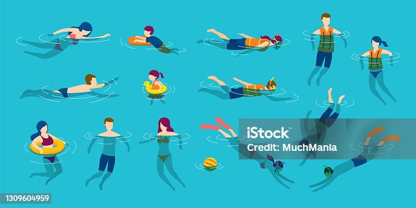 istock People Swimming and Diving in the Sea or Pool 1309604959