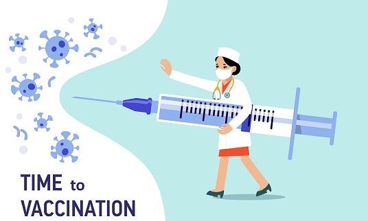 People vaccination concept for immunity health. Covid-19