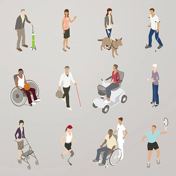 People with Disabilities Illustration vector art illustration