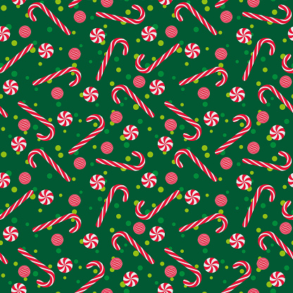 Peppermint Candy Seamless Pattern