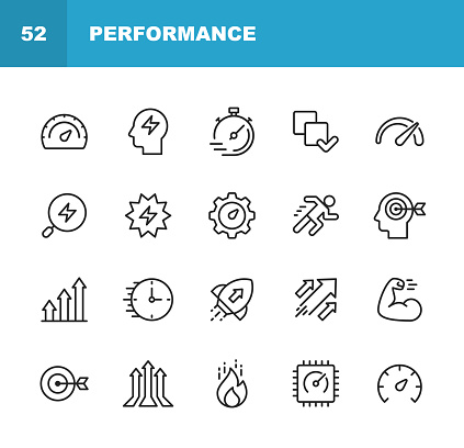 20 Performance Outline Icons.