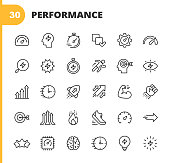 30 Performance Outline Icons.