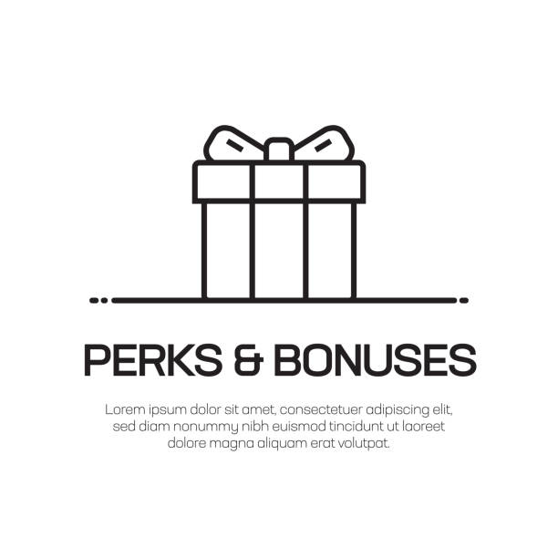 Perks And Bonuses Vector Line Icon - Simple Thin Line Icon, Premium Quality Design Element