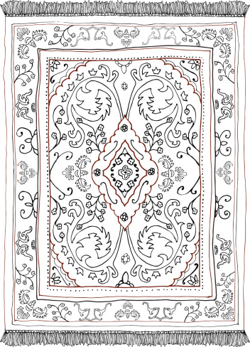 Persian Carpet - Hand Drawn