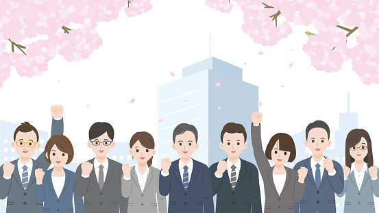 person and Sakura illustration
