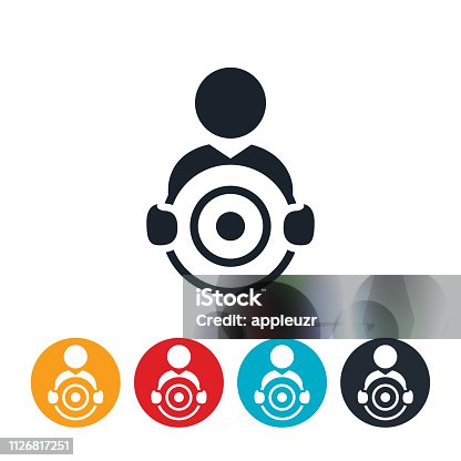 istock Person Holding Target Icon 1126817251