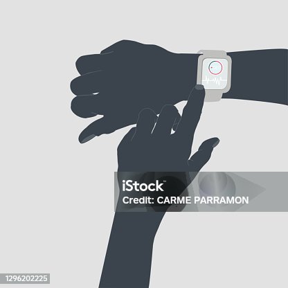 istock A person using an app on the watch to monitor heart rate 1296202225