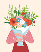 istock Person with flowers 1359379221