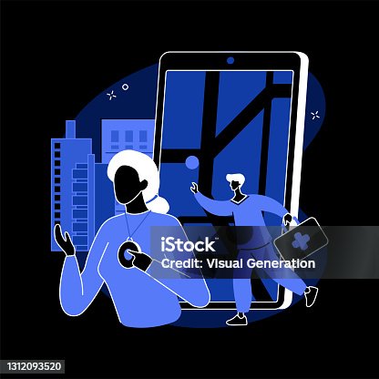 istock Personal emergency button abstract concept vector illustration. 1312093520