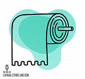 Hand drawn doodle icon for personal hygiene to use as vector design element. Minimalistic symbol made in the style of editable line illustration.
