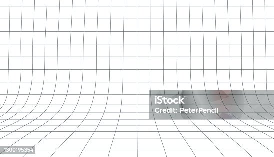 istock Perspective 3D Grid. Screen Graph Paper Sheet. Texture Template. Vector illustration 1300195354