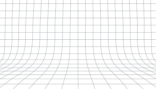Perspective 3D Grid. Screen Graph Paper Sheet. Texture Template. Vector illustration