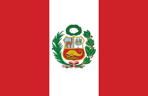 Peru Vector of nice Peruviana flag. peru stock illustrations