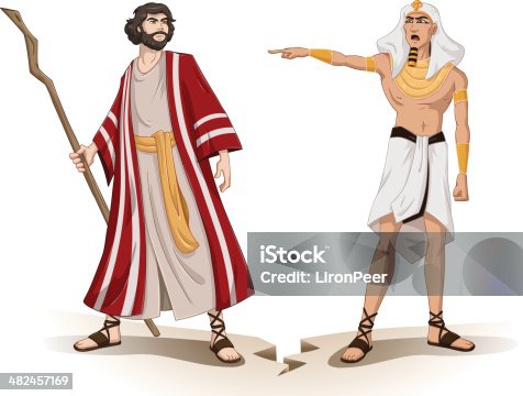 istock Pharaoh Sends Moses Away For Passover 482457169