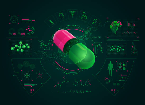 pharmaceutical vector art illustration