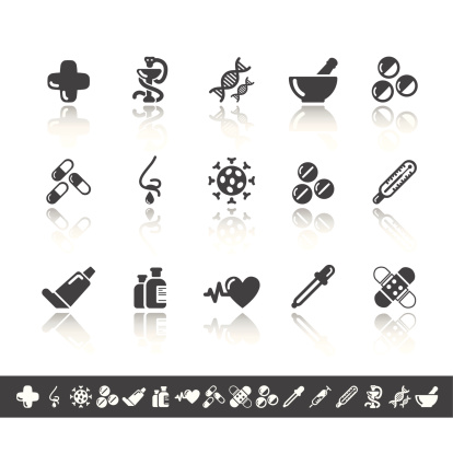 Pharmacy Icons | Simple Grey