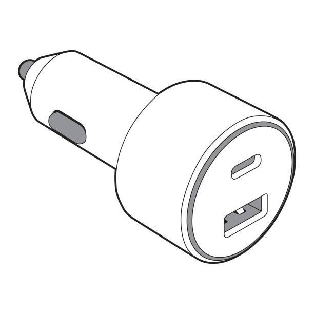 ilustrações de stock, clip art, desenhos animados e ícones de phone car charger icon vector - car charger