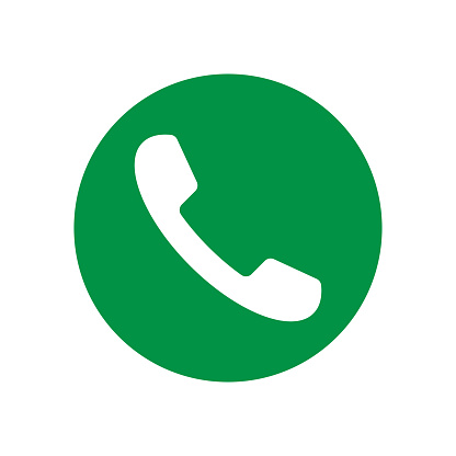 Phone Icon Call Application Symbol Green Round Button Flat Interface Logo  Simple Shape Telephone Sign Isolated On White Background Vector  Illustration Image Stock Illustration - Download Image Now - iStock