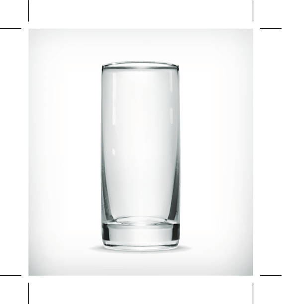 Photo of an empty glass on a white background Empty glass. Eps10 vector illustration contains transparency and blending effects. highball glass stock illustrations