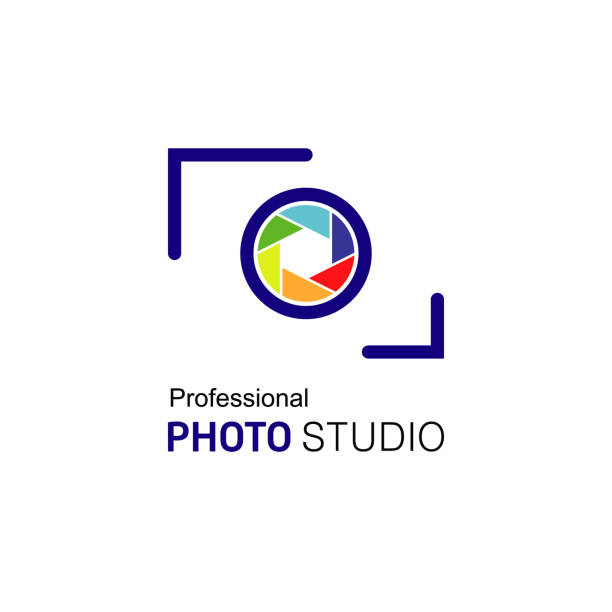 ilustrações, clipart, desenhos animados e ícones de logotipo do estúdio da foto - fotografia imagem