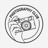 istock Photography Club simple line-art badge 1376336682