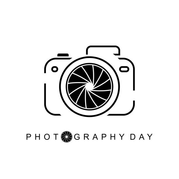 Photography Day vector illustration Photography Day vector illustration with camera outline design. dslr camera stock illustrations