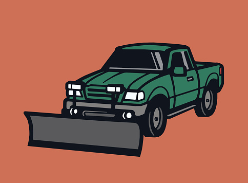 Pickup Truck with Plow