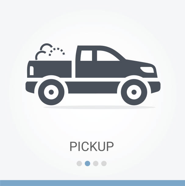 Pickup Vector Icon Pickup Vector Icon truck icons stock illustrations
