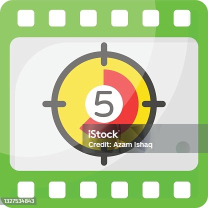 istock Picture Capturing Time Concept, Shutter Speed Vector Color Icon Design, Video blogger Symbol, photographer or videography equipment Sign, Filmography and Cinematography Stock illustration 1327534843