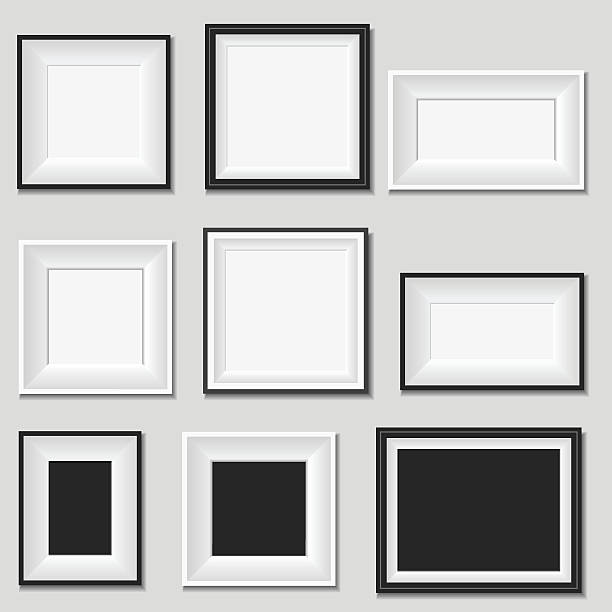 Picture frame Picture frame , vector illustration arranging photos stock illustrations