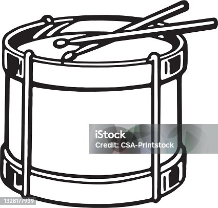 istock Picture of drum with drumsticks 1328177939