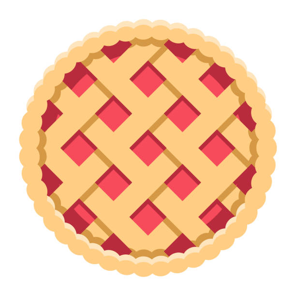 Pie Icon on Transparent Background A flat design icon on a transparent background (can be placed onto any colored background). File is built in the CMYK color space for optimal printing. Color swatches are global so it’s easy to change colors across the document. No transparencies, blends or gradients used. sweet pie stock illustrations