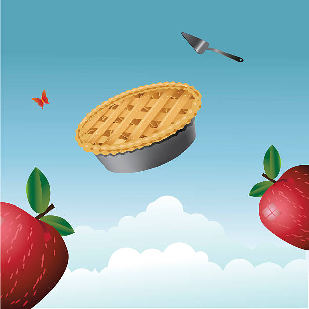 Pie in the sky. Pie in the sky. EPS 10 vector. apple pie stock illustrations