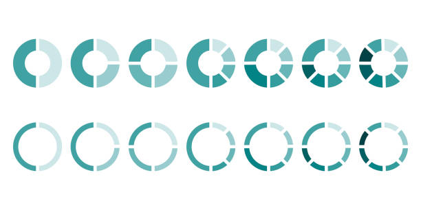 ilustrações de stock, clip art, desenhos animados e ícones de pie sector rings on white background. business infographic template. vector stage. round shape. stock image. eps 10. - food wheel infographic
