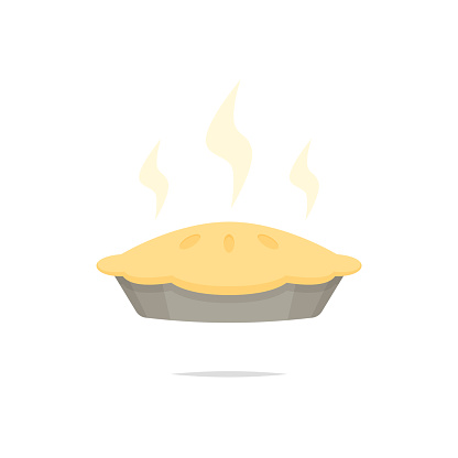Pie vector isolated illustration