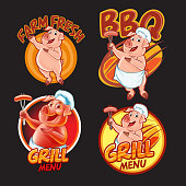 pig badge illustration