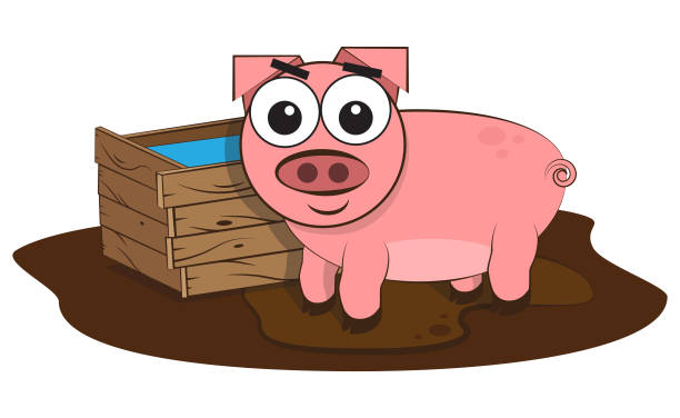 Pig vector art illustration