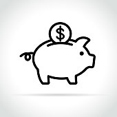 istock piggy bank icon on white background 930765408