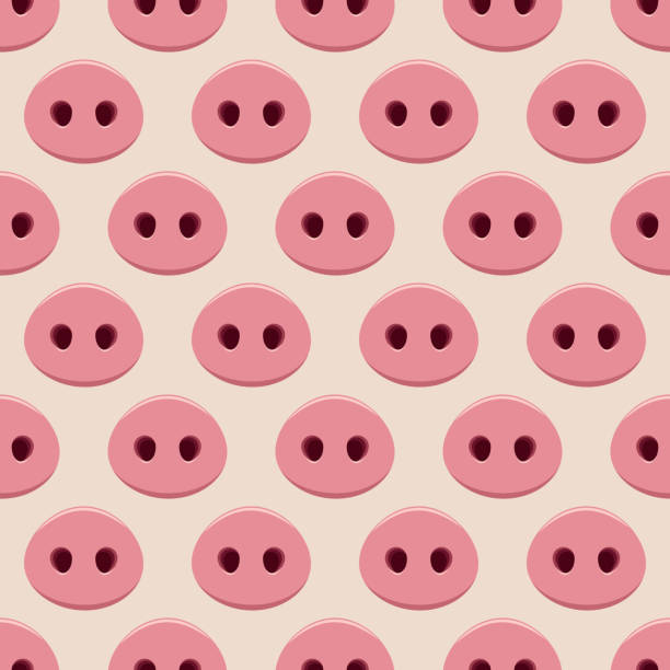 Pigs noses seamless. Pigs noses seamless. pig patterns stock illustrations